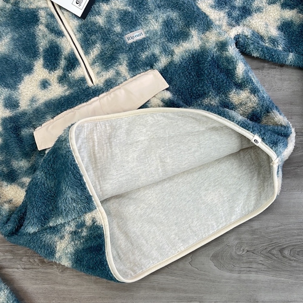 🔆RIP CURL🔆 DRIFTER TIE DYE POLAR FLEECE JACKET SWEATER - Picture 15 of 15